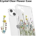 thumbnail image 2 of Floral Case for iPhone 15 6.1-inch,Clear Flower Case Slim Cute Cover for Girls Women,Transparent Soft TPU Bumper Protective Case with Reinforced Corners,Yellow Flower, 2 of 6