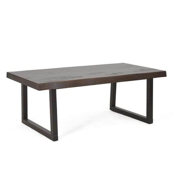 Jennings Live Edge Cherry and Ebony Wood Cocktail Table