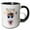 Black/White, variant on 3drose, Adorable Staffordshire Bull Terrier Dog King for a Day in a Crown, 11oz Mug