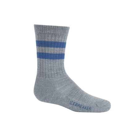 Icebreaker Kid's Hike Light Crew Socks Twister Heather/Sea Blue M