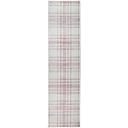My Texas House Hampshire Plaid 2' x 8' Pink Reversible Runner Rug