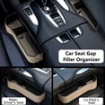 thumbnail image 5 of TIIFSWHS Car Seat Gap Filler Organizer, 2PCS Multifunctional Car Seat Storage Box with Cup Holders, Auto Console Side Car Front Seat Organizer, 5 of 6