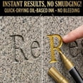 thumbnail image 2 of 6Pcs Oil Based Golden Paint Pens for Tombstone Repair, Waterproof Marker Pens for Restoring Faded Grave Inscriptions & Lettering on Granite Headstones, Ceramic, Mugs Outdoor Stone Surfaces, 2 of 6