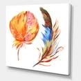 thumbnail image 3 of Designart ' Ethnic Brown and Colorful Feather ' Bohemian & Eclectic Canvas Wall Art Print, 3 of 4