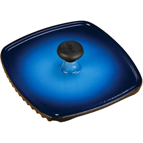Lodge Color Enamel and Cast Iron 8" Panini Press, Caribbean Blue, ECPP33