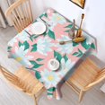 thumbnail image 3 of 60x60in(152x152cm) Square Tablecloth, Waterproof Polyester Table Cover, Wrinkle Resistant & Washable Fabric for Dining, Kitchen, Picnic, Daisy Flowers Print, 3 of 6