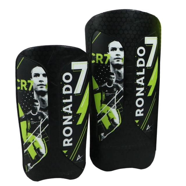 Espinilleras de fútbol Alpha Soccer ligeras S/M Ronaldo
