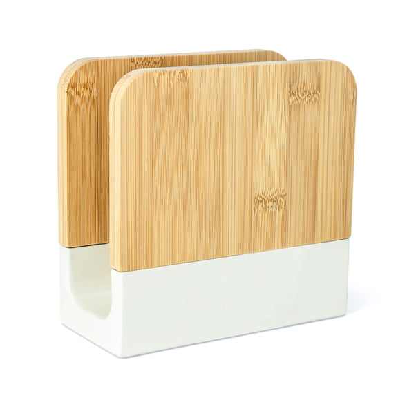 Thyme & Table Ceramic and Bamboo Napkin Holder