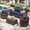 Blue, variant on Ampatio 7 Pieces Patio Furniture Outdoor Conversation Set Rattan Wicker Outdoor Sectional Sofa with Swivel Chairs & Coffee Table, Navy Blue