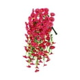thumbnail image 4 of Guirnalda de flores artificiales colgantes con forma de lágrima de primavera que no se decolora. Rosa rojo, 4 of 9