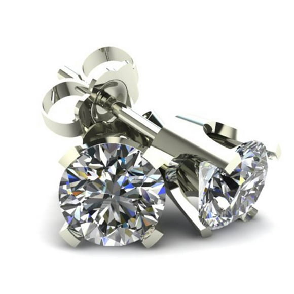 .85Ct Round Brilliant Cut Real Diamond Stud Earrings in 14K Gold Classic Setting