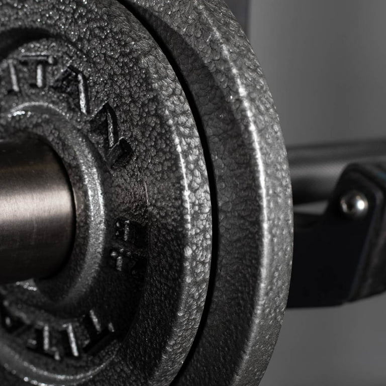 Titan Fitness 2.5 LB Cast Iron Olympic Plates Sold In Pairs Classic Weight Plate Design Silver Hammer Finish Walmart