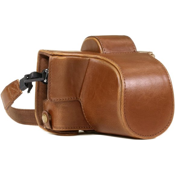MegaGear Ever Ready Leather Camera Case Compatible with Olympus Pen E-PL8
