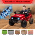 thumbnail image 2 of Historyli Camioneta Eléctrica para Niños 12V con Control Remoto - Carro De Juguete para Niñas y Niños De 4 a 8 Años,3 Velocidades,Suspensión,Música,Luces LED,Rojo, 2 of 9