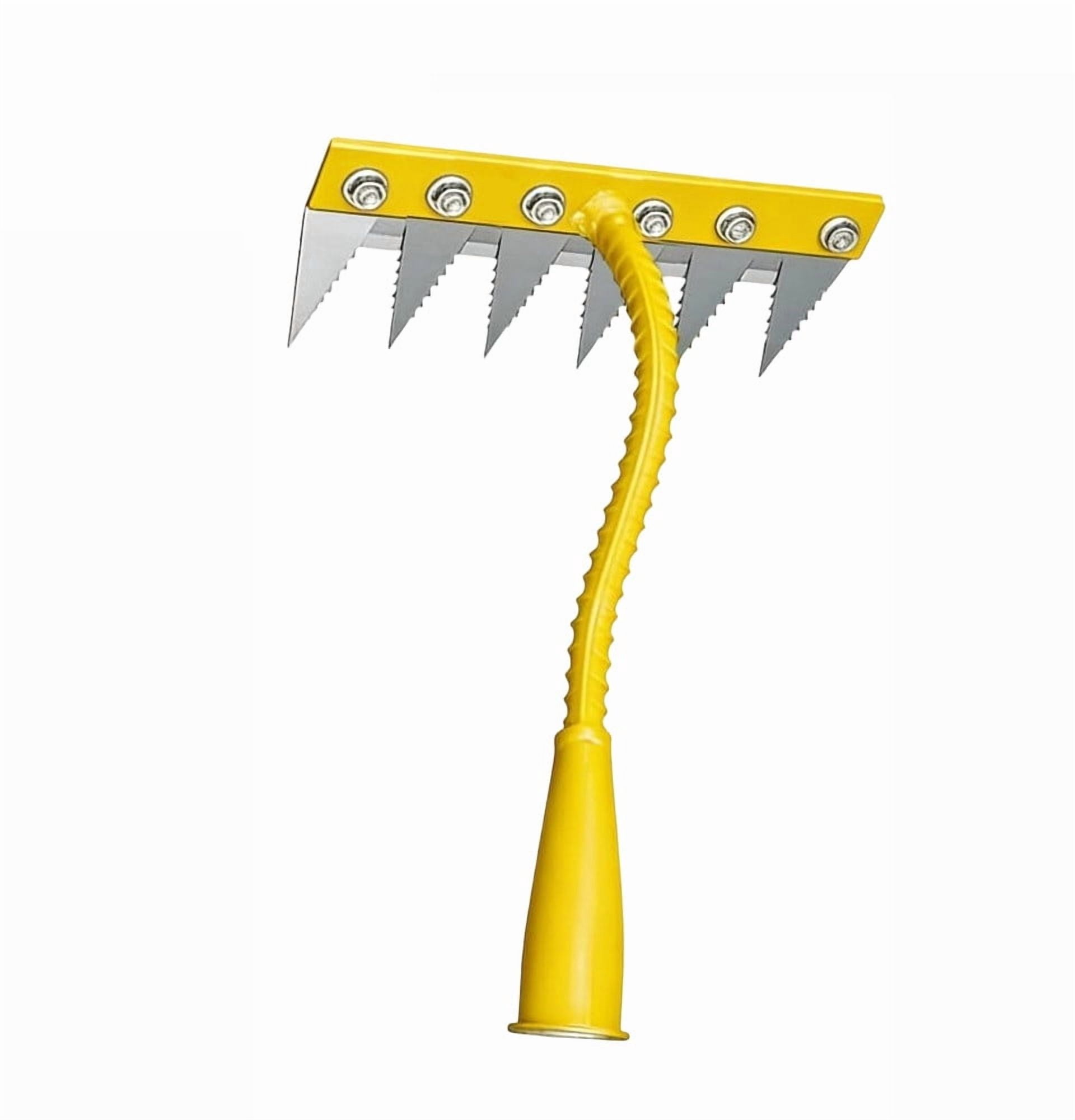 Iron Weeding Rake, Heavy Duty Garden Hand Weeder Rake, 2026 Upgrade 4/5/6/7 Teeth Garden Weeder Rakes for Yard Lawn and Garden, Manual Weed Puller Gardening Weeding Tool