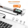 thumbnail image 3 of Digital Caliper, Rechargeable Calipers with Power Display, Auto-Off Caliper Large LCD Screen, 6 inch Micrometer, Inch/MM/Fraction for DIY/Household/Jewelers, 3 of 8