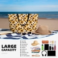 thumbnail image 5 of Pofeuu Vintage Plaid Cute Sunflower Print Beach Bag,Waterproof Sandproof Beach Tote Bag, Large Capacity Foldable Beach Bags for Women, 5 of 7