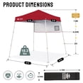 thumbnail image 7 of CROWN SHADES 5x5 Pop Up Canopy Tent Outdoor Canopy Tent Slanted Leg Instant Shelter with Carry Bag Red, 7 of 7