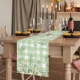 thumbnail image 2 of Table Runners 72 Inches Long Dress Scarves, Watercolor Floral Farmhouse Kitchen Table Runner, Coffee Tablerunners, Spring Flowers Leaves Botanical Green Plaid 16x72 Inch, 2 of 9