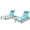 Lake Blue#0, variant on Patio Furniture Outdoor Lounge Chair, 2 Pieces Aluminum Plastic Patio Chaise Lounge with 5 Position Adjustable Backrest and Wheels, All Weather Reclining Chair for Outdoor, Beach, Yard, Pool, Lake Bl
