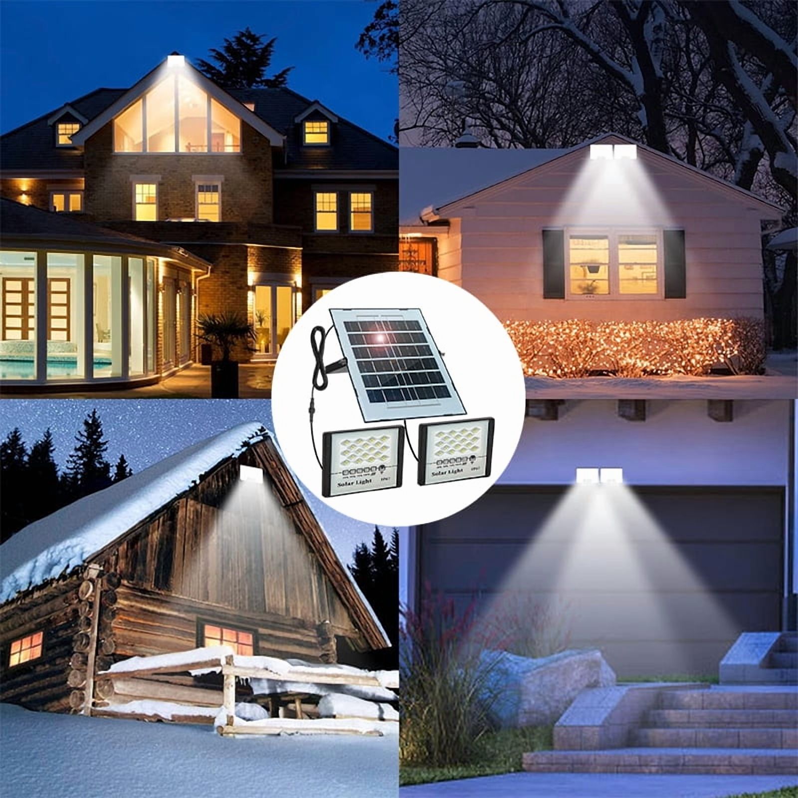XEENSO 300W LED Solar Flood Lights Outdoor Street Light Dusk to Dawn Flood Wall Lamp