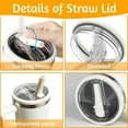 thumbnail image 3 of Annvchi 2 Pack Flip Straw Lid Replacement for Stanley 40 oz Tumbler, Leak-Proof & Durable Straw Cover Accessories, BPA-Free Cup Lid for Stanley Quencher H2.0, Adventure Tumbler, 3 of 8