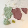 thumbnail image 5 of Baywell Solid Color Baby Girls Western-style Sling Sweet One-Piece Swimsuit Suitable for 1-6, 5 of 6