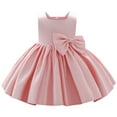 thumbnail image 2 of Flower Baby Girl Dress Wedding Bowknot Pageant Birthday Party Prom Gown, 12M-5T, 2 of 7