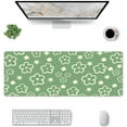 thumbnail image 2 of Vintage Boho Green Flowers Mouse Pad XL Extended Large Gaming Desk Mat with Nonslip Rubber Base Stitched Edges 31.5 * 11.8 in Table Accessories for Office Laptop Computer Desktop, 2 of 6