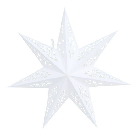 

45cm Hollow Out Star Party Light Cover Window Grille Home Bedroom Night Light Cover (White)