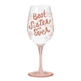 thumbnail image 1 of 16 OZ. Acrylic, Wine Glass Singles, Perfect Gift, Hand Wash - Best Sister Ever, 1 of 2
