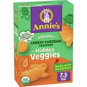 Annie's Cheesy Cheddar Crackers With Organic Hidden Veggies, 7.5 oz