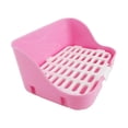 thumbnail image 2 of Methold Bandeja de arena Cama de esquina de conejo Jaulas de forma rectangular Olla de limpieza para interiores y exteriores Herramienta de Aseo de mascotas Rosa, 2 of 6