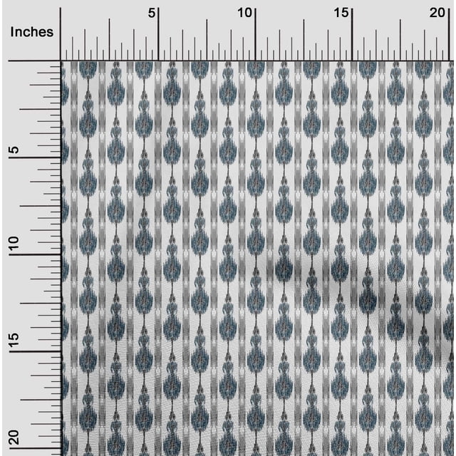 oneOone Viscose Chiffon Fabric Stripe Ikat Print Fabric BTY 42 Inch Wide