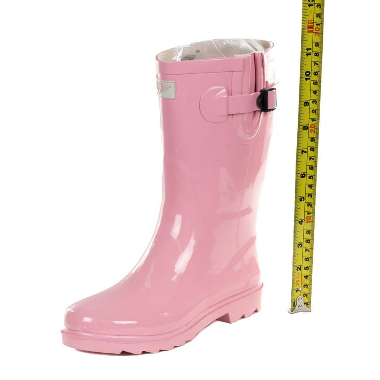 Womens pink rubber boots new arrivals