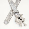 thumbnail image 4 of Men'S Y2K Punk Rhinestone Inlaid Skull Alloy Buckle Belt - Gothic Streetwear Accessory with Rhinestone Accents, Durable Metallic Chain Link Design, Perfect For Daily Wear, Halloween & Winter Fashion, 4 of 6