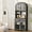 Black, variant on 75" Tall Pantry Hutch with Charging Station and Microwave Stand, Kitchen Cabinets Hutch Cupboard for Kitchen, Dining Room, Black