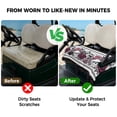 thumbnail image 4 of Golf Cart Seat Covers for 2 Seater,Halloween Soft Microfiber Cart Seat Towel Blanket,Black Purple Skull Roses Horror Flower Absorbent Breathable Non Slip Bench Seats Protector for Golf Course 51"x31", 4 of 9