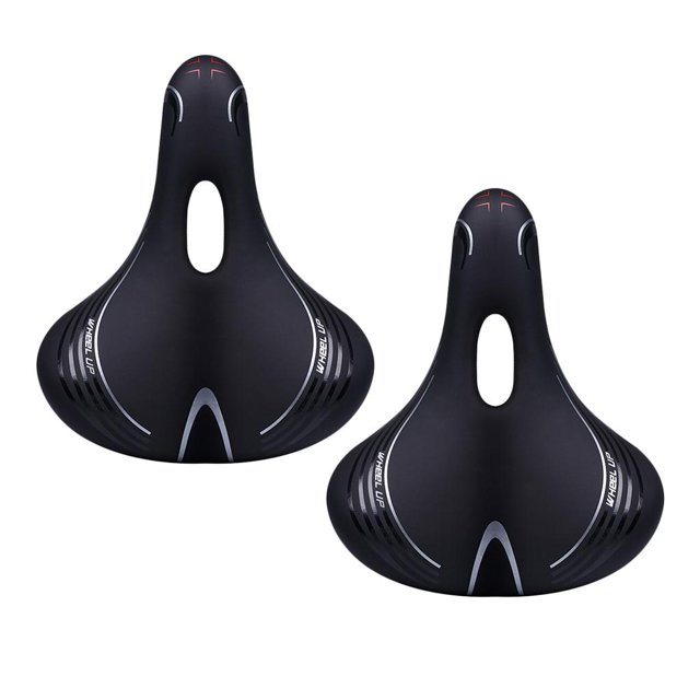 Asiento de Bicicleta Extra Ancho de 2 Uds, Sillín de Bicicleta de Carretera de Montaña, Cojín Transpirable, 25x20cm Macarena Sillín de bicicleta de carretera de montaña