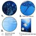 thumbnail image 3 of Designart "Mystical Abyss: The Blue Underwater World" Coastal Coral Under Water Floater Framed Wall Art Prints, 3 of 5