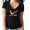 Black, variant on Just Do Yoga Printed V-Neck Tee Funny Cute Yoga Black Shirt Small