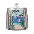 thumbnail image 7 of Yayeee Ashtray with Lid for Cigarette Smokeless Stainless Steel Home Ash Holder, Pink Seaside, 7 of 7