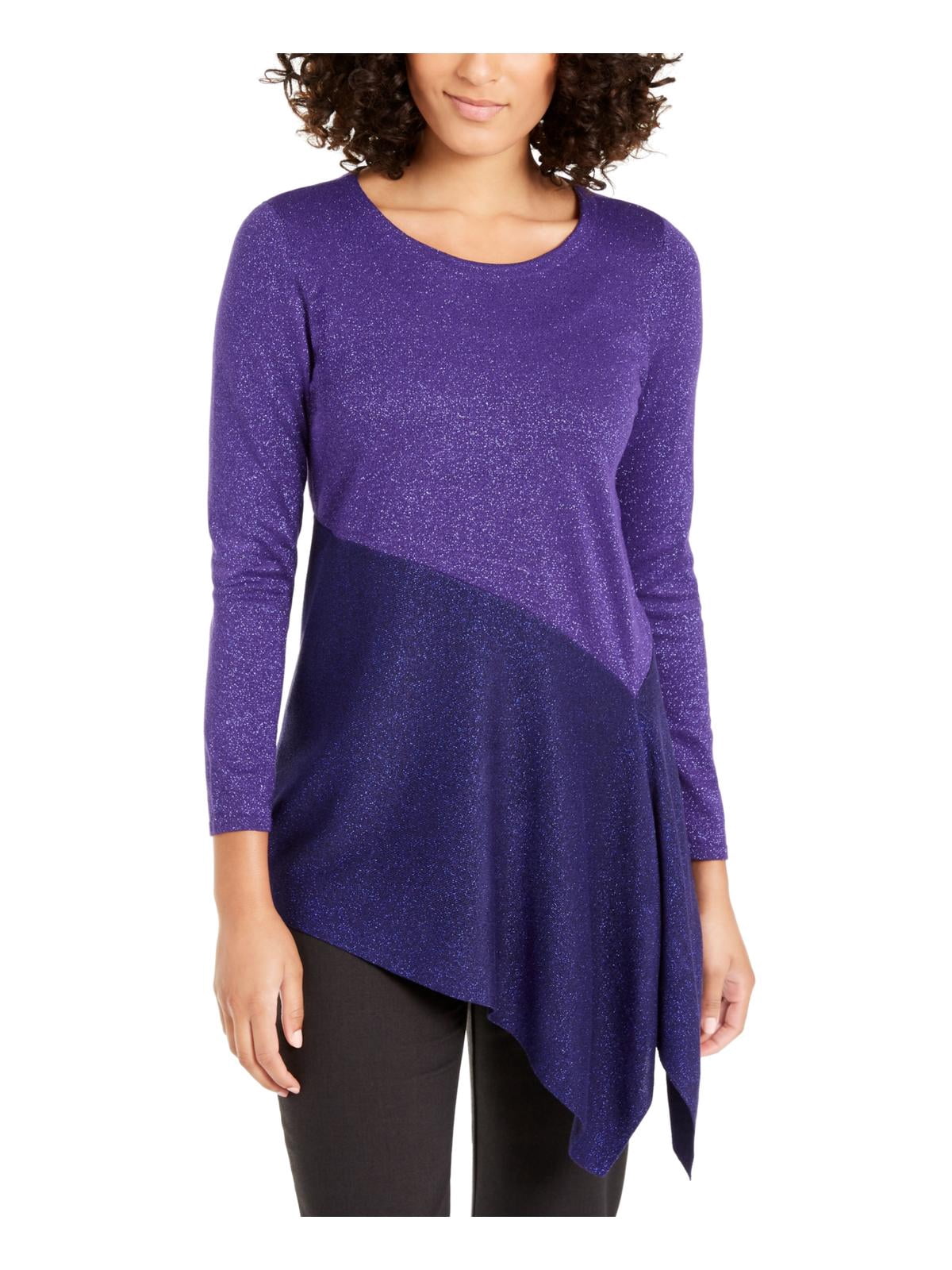 Alfani Womens Metallic Asymmetric 