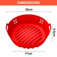 thumbnail image 2 of Freidoras de aire Bandejas de silicona para hornear Freidoras de aire reutilizables Insertos de silicona redondos para freidoras de aire para una fácil limpieza, 2 of 5