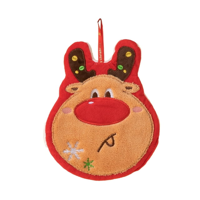 SIYTUAU Design C Christmas Cartoon Pattern Hand Towels Soft Absorbent Hanging Towels For Kitchen Bathroom Holiday Decor C