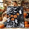 thumbnail image 6 of JuDWoC Halloween DIY Coloring Blanket Soft Flannel Fleece Blanket Gothic Ghost Blanket Colorable Halloween Throw Blanket for Couch Sofa Bed Decor 59.1*51.2in, 6 of 9