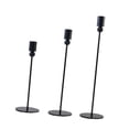 thumbnail image 2 of 3 candelabros de metal, candelabros decorativos de hierro, candelabros modernos para decoración de fiestas, aniversarios y festivales Negro alto, 2 of 7