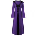 thumbnail image 3 of Vestido Medieval de Halloween para Mujer, capa Vintage con capucha, traje de Cosplay Retro, bruja de vampiro aterradora, Disfraz de Carnaval, 3 of 5