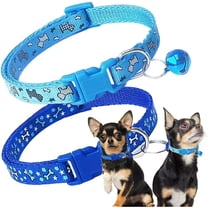 3Pcs Dog Cat Collar with Bell Basic Dog Cat Collar Buckle Adjustable Polyester Cat Dog Collar or Seatbelts