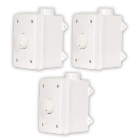Acoustic Audio AAOVCD-W Outdoor Volume Controls White Weatherproof 3 Piece Set